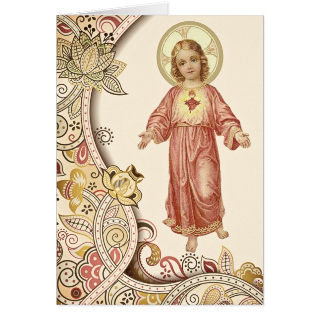 Enfant religieux Jésus avec frontière décorative (Devant)