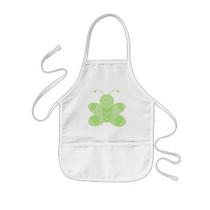 Enfant Tablier à papillon vert