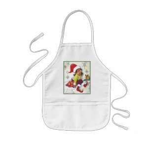 Enfant Tablier de Noël de fille d'Elf de lutin