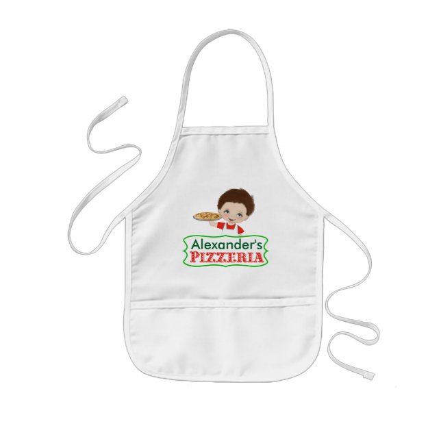 Enfant Tablier de partie de pizzeria de garçons (Devant)