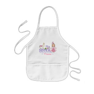 Enfant Tablier de princesse grande soeur de licorne