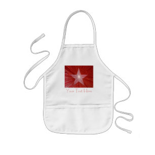 Enfant Tablier enfants Red Star 'Your Text'