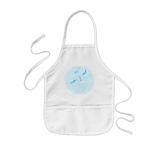 Enfant Tablier mignon de bonhomme de neige de bande (Devant)