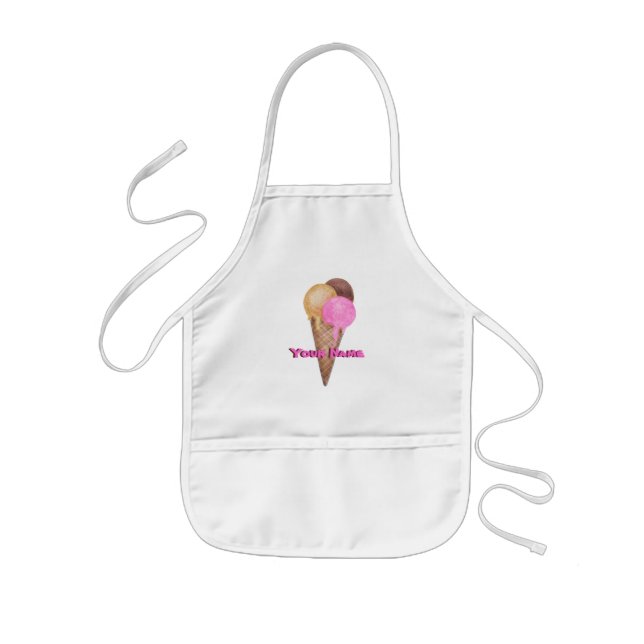 Enfant TABLIER PERSONNALISÉ avec le CORNET DE CRÈME (Devant)