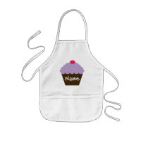 Tablier pourpre personnalisé de petit gâteau