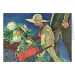 Enfant vintage, Jardin biologique; Jardin de la Vi