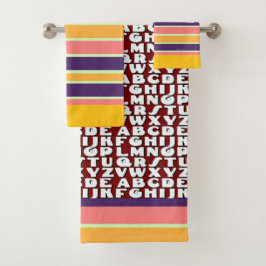 Enfants Alphabet arc-en-ciel rayures Brown