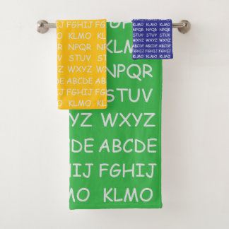 Enfants Alphabet vert jaune bleu