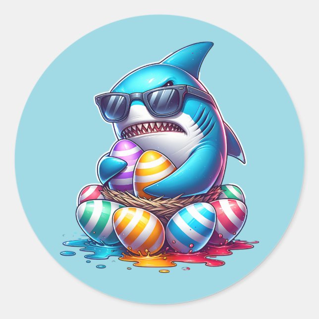 Enfants Autocollants avec motif de requin, autocol (Devant)