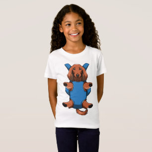 Enfants aux cheveux longs de T-shirt de