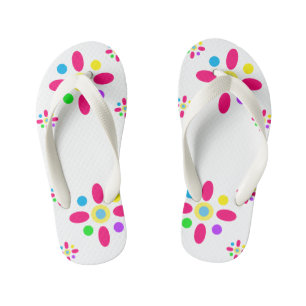 Enfants Belle paire de fleurs Abstraites de tongs