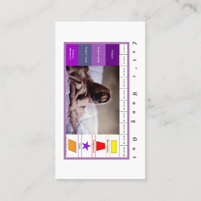 Enfants Cartes de visite : Accrochons-nous (Devant)