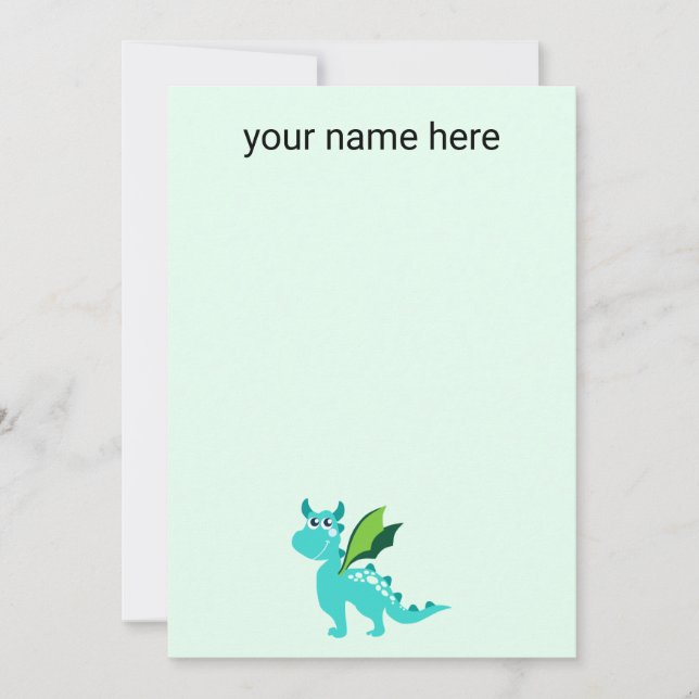Enfants Cartes pour notes de dragons personnalisés (Devant)