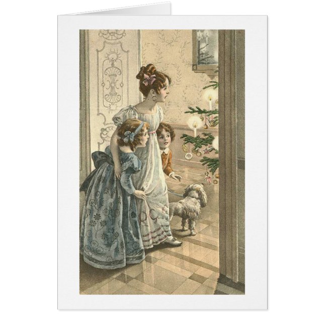 Enfants, Chien Regardant L'Arbre (Devant)