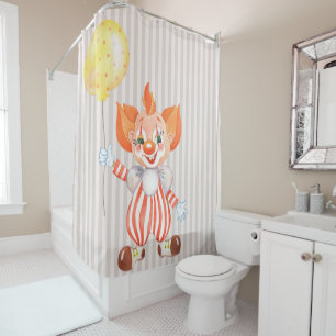Enfants Clown avec rideau de douche à cheveux oran