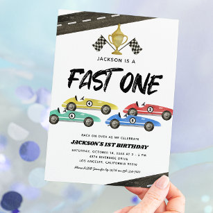 Invitation Anniversaire Enfant Voiture de Course