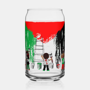Enfants de Gaza peignant le drapeau de la Palestin