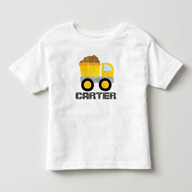 Enfants de T-shirt de camion à benne basculante de (Devant)