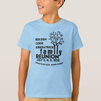 Enfants de T-shirt de la Réunion de famille