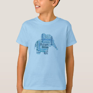 Enfants de T-shirt d'éléphant de sensibilisation