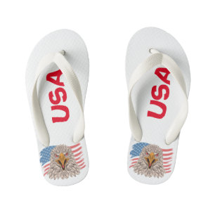 Enfants Drapeau américain avec tongs d'aigle