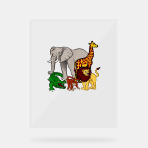 Enfants Eléphant Giraffe Garçons Filles Lion Zoo A