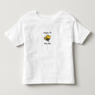 Enfants en bas âge heureux à l'abeille je T-shirt