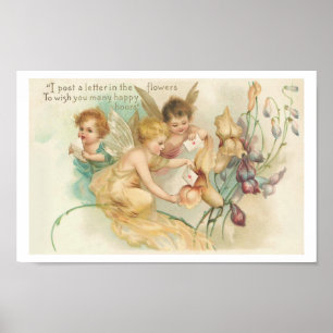 Enfants Fées - Poster d'Art Vintage