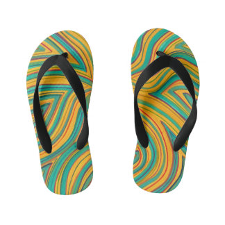 Enfants Feuilles à tongs colorées