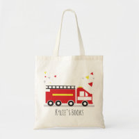 Enfants Firetruck Amusants Bibliothèque Sac fourre