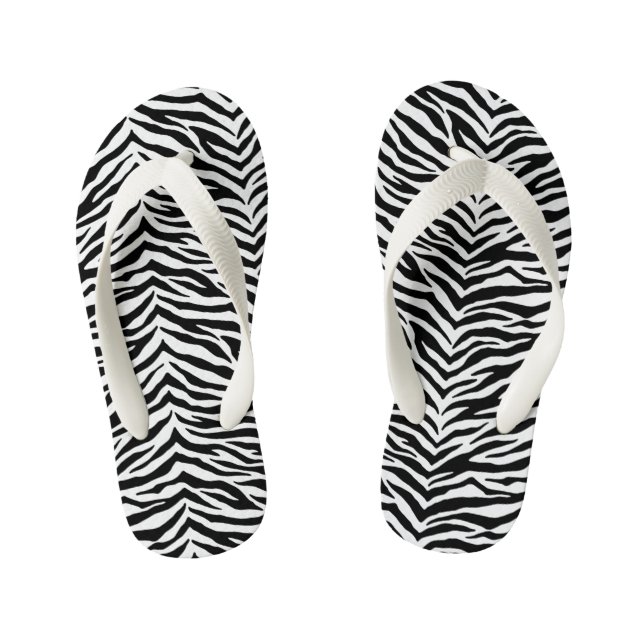 Enfants Flops à tongs pour enfants-Zebra Imprimer tongs (Semelle)