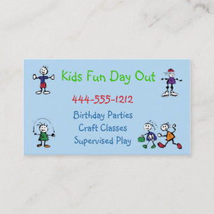 Enfants Garderie Party Place Carte de visite perso