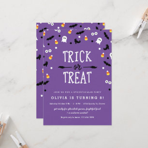 Enfants Halloween Anniversaire Invitations de fête