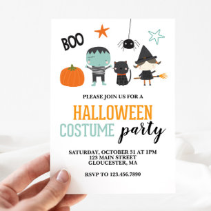Enfants Halloween Costume mignon Invitation de la