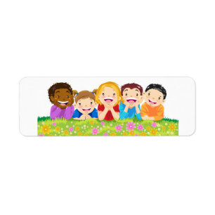 Enfants heureux souriant dans la nature Stickers