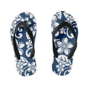 Enfants ÎLE PLUMERIA (BLEU FONCÉ) Paire de tongs