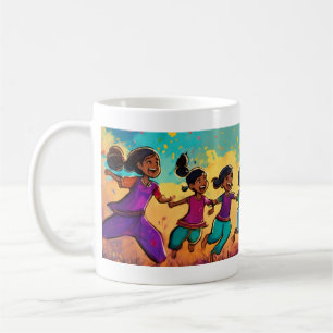 Enfants Indiens Joyeux : Conception De Mug Dessiné