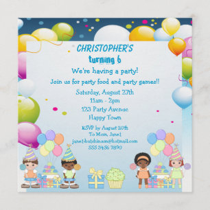 Enfants jouant dans les Invitations de la partie