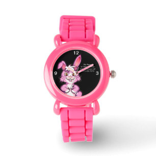 Enfants lapins roses perdus et trouvés Montre pou