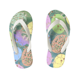 Enfants Oeufs Roses de Pâques paire de tongs