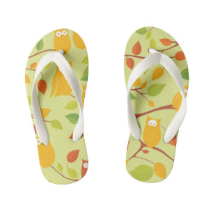 Enfants oiseau motif sauvage caricature sandales tongs flo