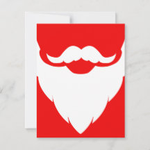 Enfants Père Noël Noël invitation blanc & rouge