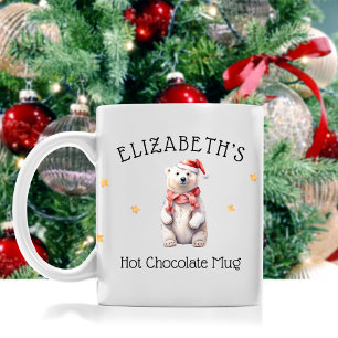Enfants Personnalisé Noël Ours Polaire Cocoa Mug