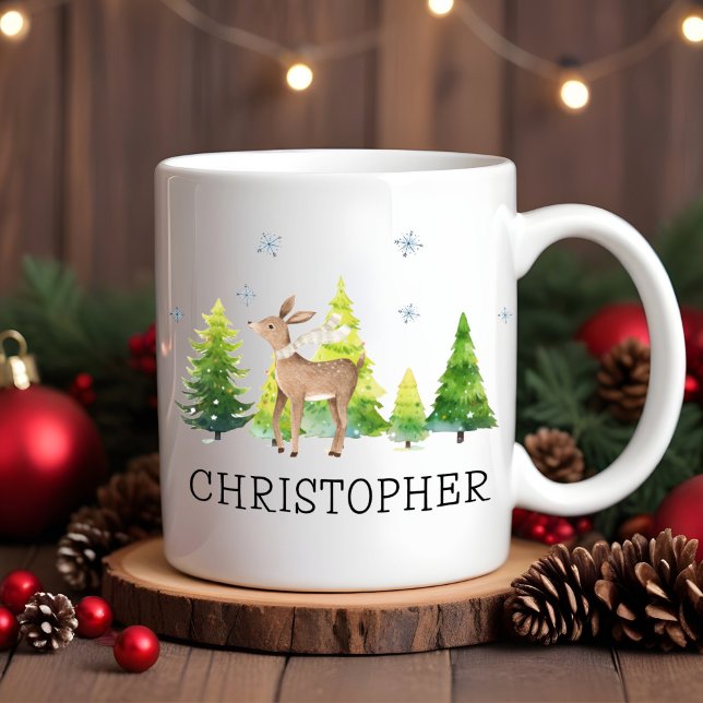 Enfants personnalisés Noël mignon Coco Chaud Mug (Créateur téléchargé)