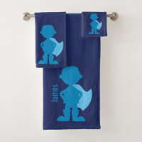 Enfants personnalisés par silhouette bleue de