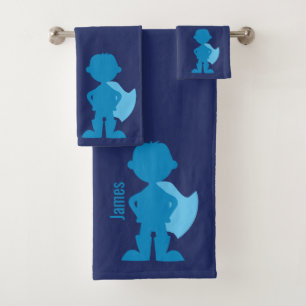 Enfants personnalisés par silhouette bleue de