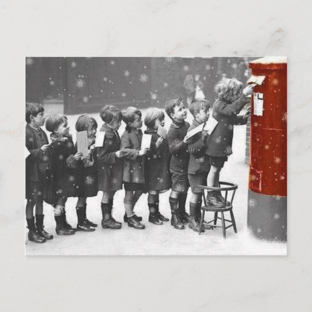 Enfants postant leur lettre postkarte (Vorderseite)