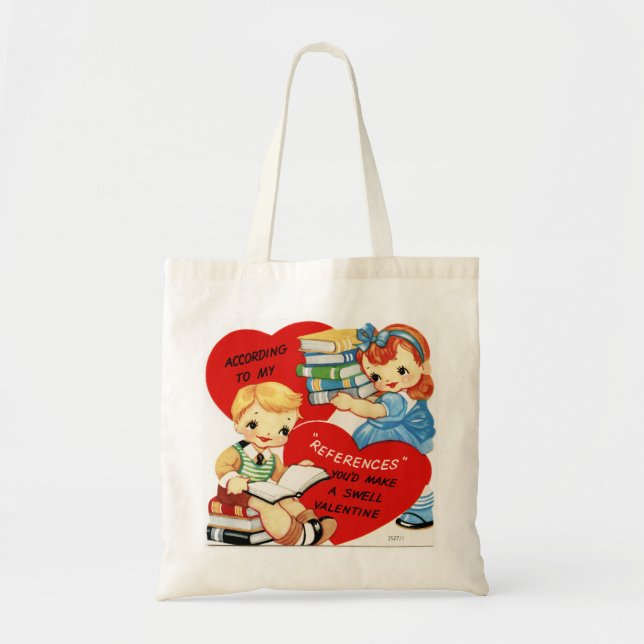Enfants rétro avec livres Valentine Budget Sac fou (Devant)