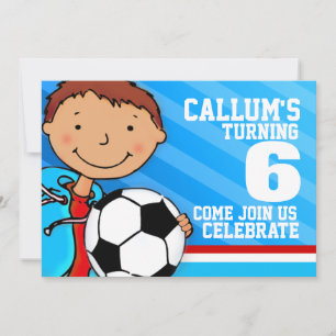Enfants soccer / football sport invitation anniver