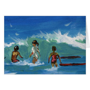 Enfants surfant